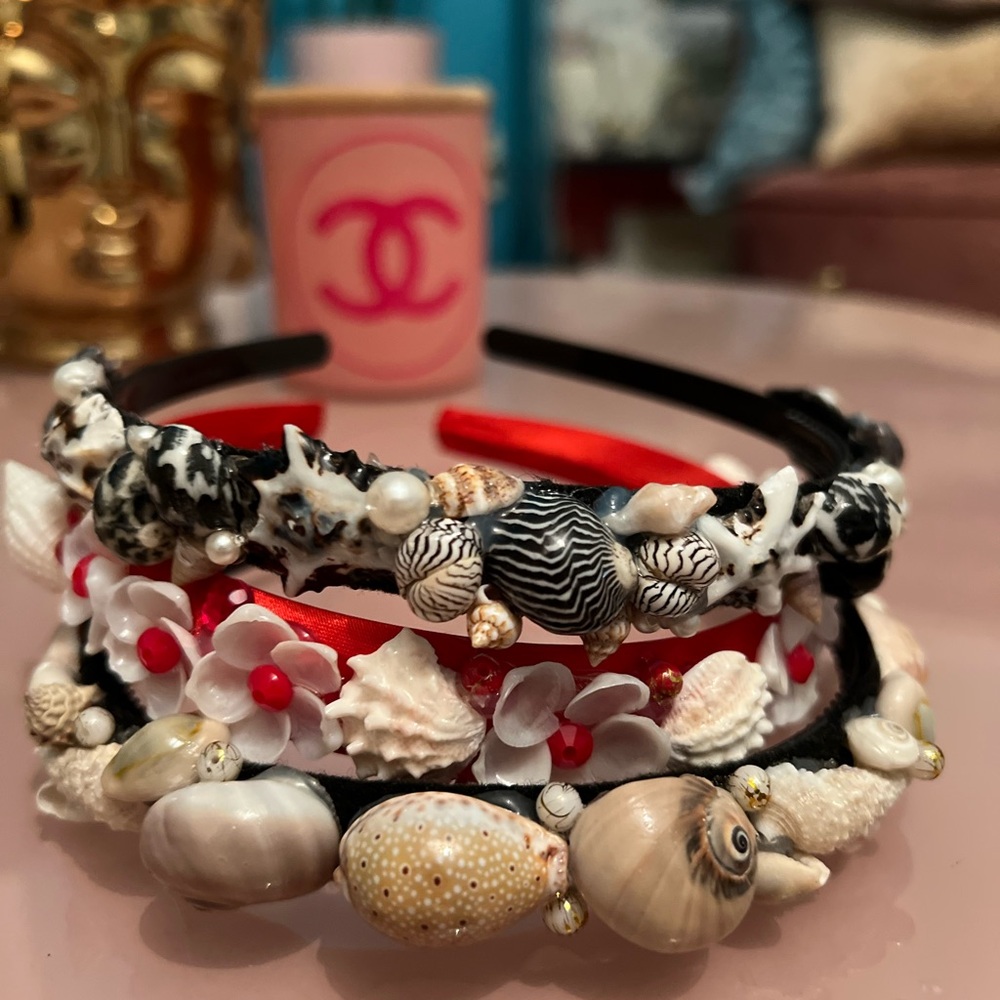 Handmade From Florida Seashell Embellished Headbands